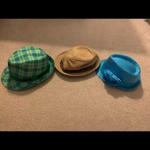 3 fedora hats!